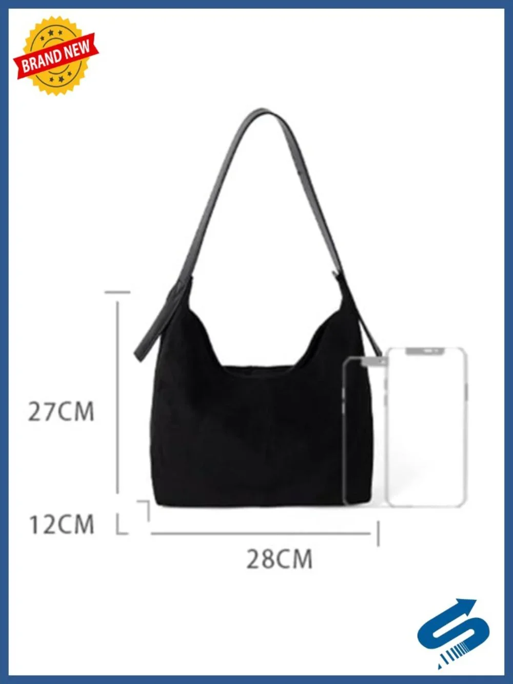 Suede Hobo Handbag Fashion Underarm Bag Purse Tote Satchel